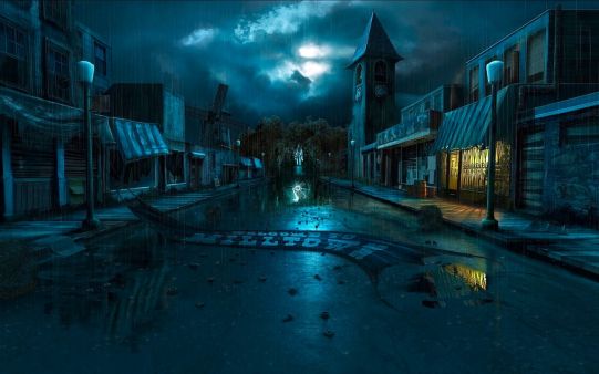 3d-haunted-street-and-castle-wallpaper-